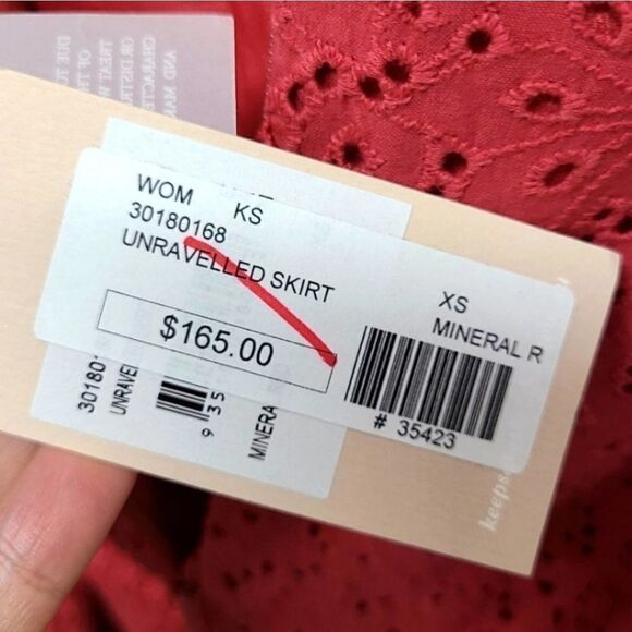 Keepsake Label Perforated Unravelled Skirt Size Size XS - Picture 5 of 5